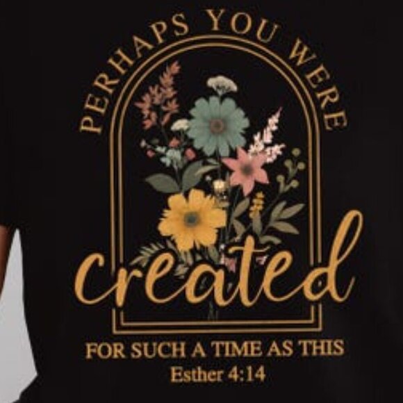 Vintage Christian Shirt, Perhaps You Were Created, Jesus Shirt, Faith Shirt - Picture 2 of 5